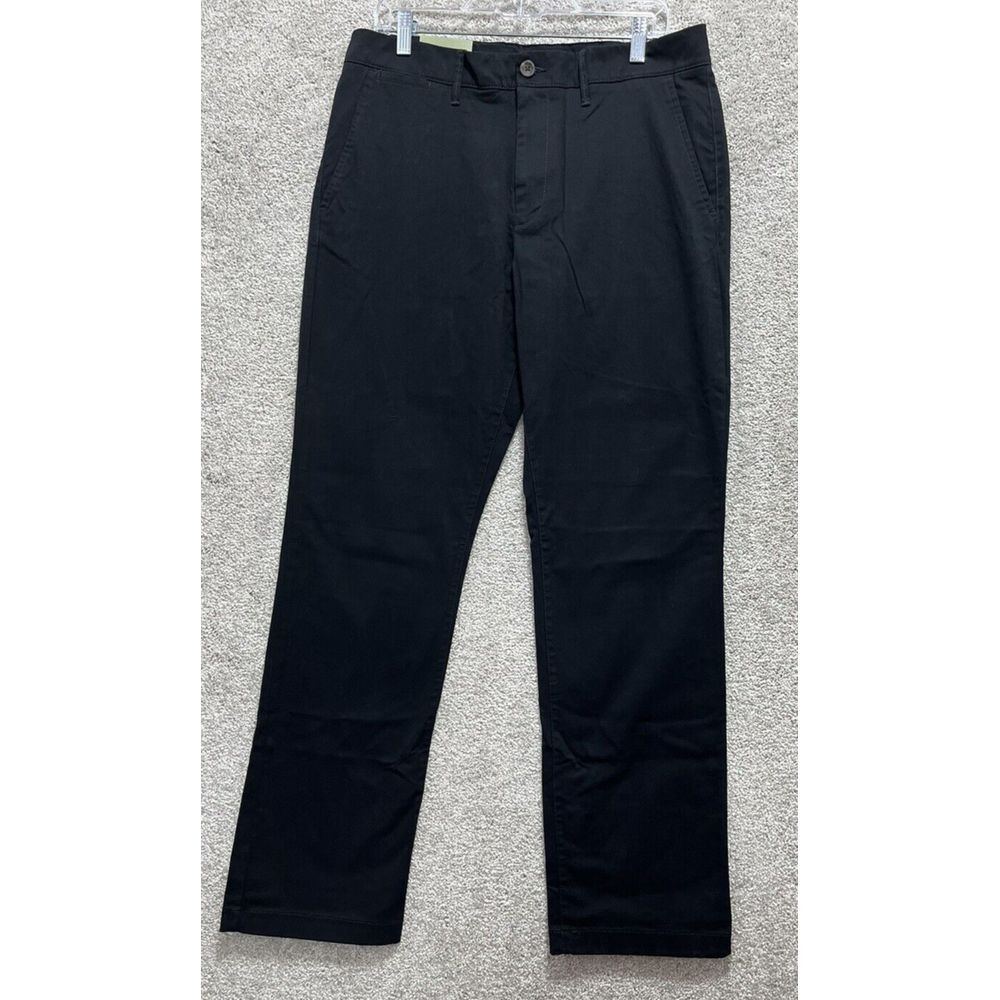 Goodfellow & Co Pants‎ Mens 33W x 32L Black Henepin Chino Stretch Straight Ebony
